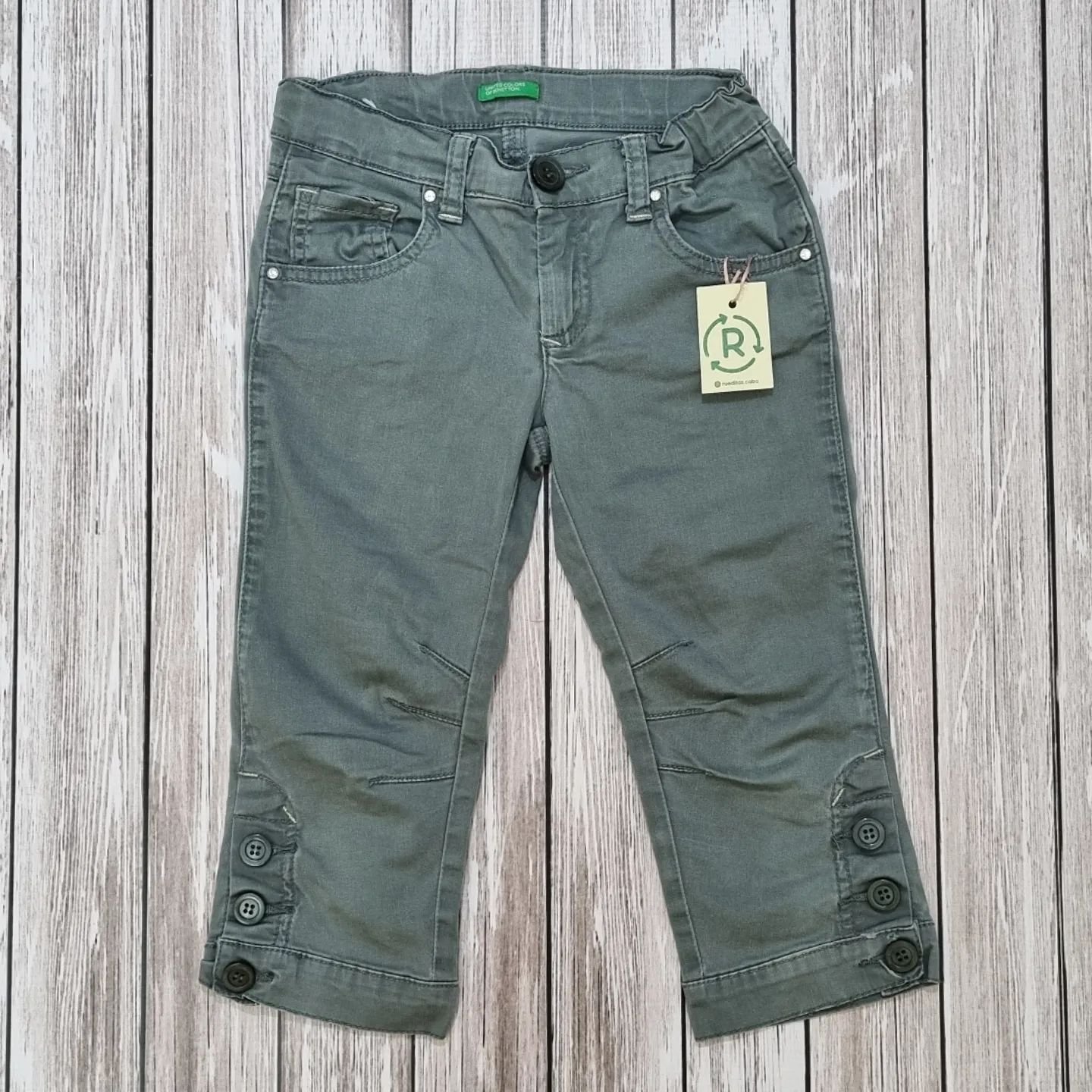Pantalon Skinny Benetton Fille - Taille S (6-7 Ans, 120 Cm) - Marron, Stretch, à Cordon - Occasion Très Bon État