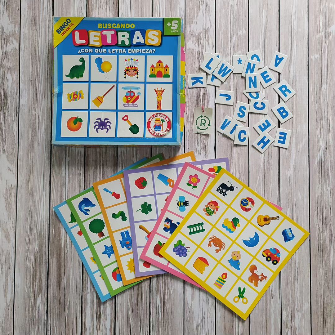 Buscando Letras Bingo Infantil Juego Mesa Ruibal Don Rastril