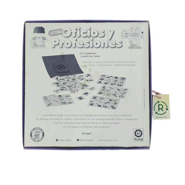 Juego De Mesa Loteria De Oficios Y Profesiones Ruibal - Image 3