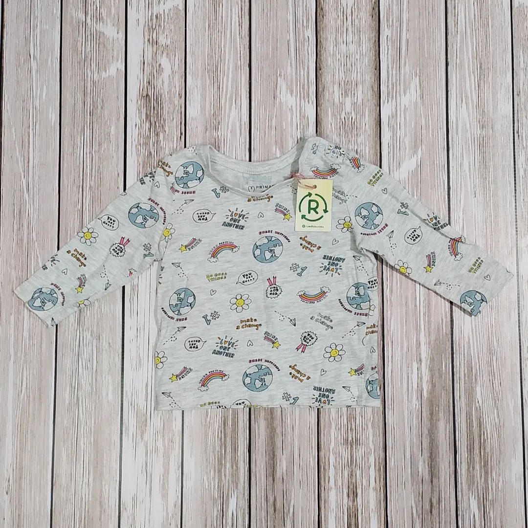 Remera ML Primark - 6-9 meses
