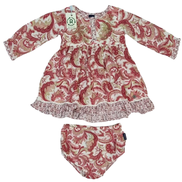 Vestido ML + Bombachudo Mimo & Co- 12-18 meses