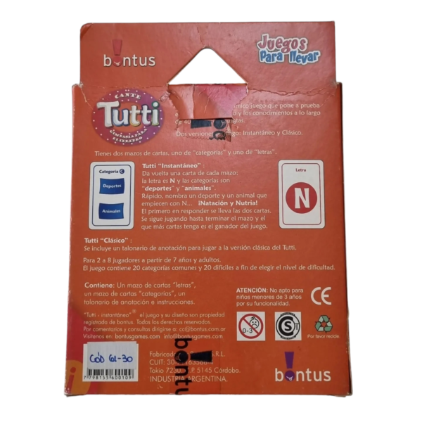 Juego Cante Tutti Bontus - + 7 años - Image 2